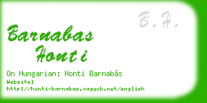 barnabas honti business card